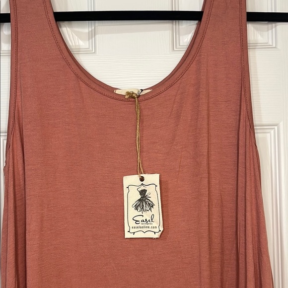 Easel Sleeveless Blush Pink Ruffle Hem Dress - Picture 5 of 6